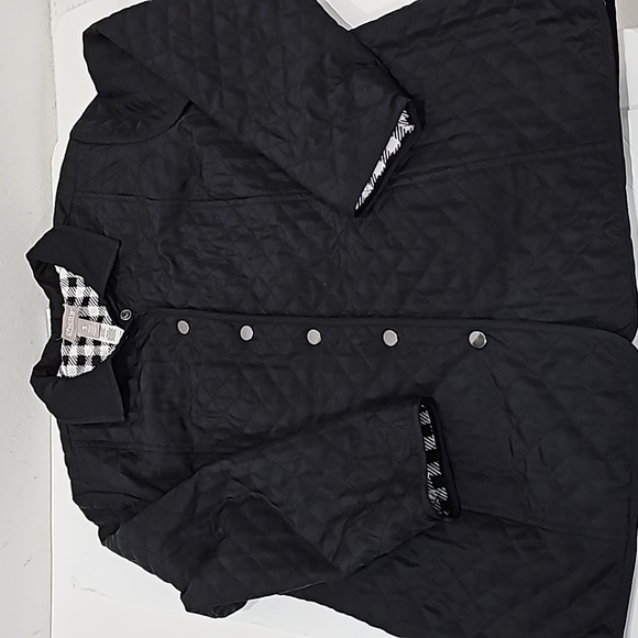 Chico Black Checkered  thin quitted Jacket Size XL - Picture 9 of 10